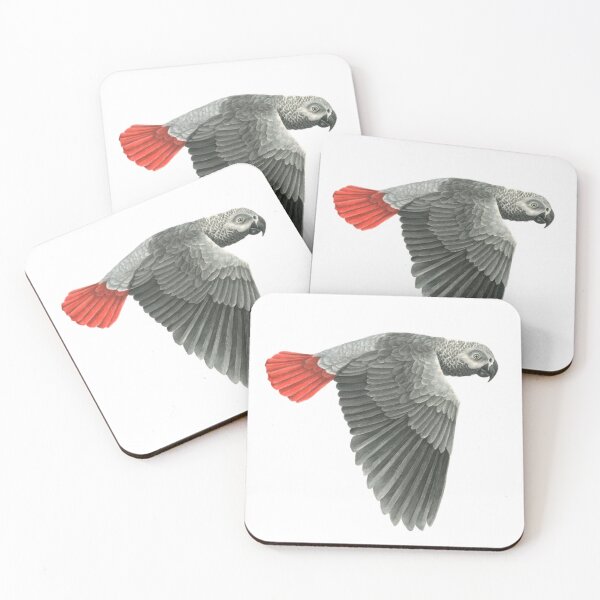 Item preview, African grey parrot in dry pastel designed and sold by Chouetteplanete.