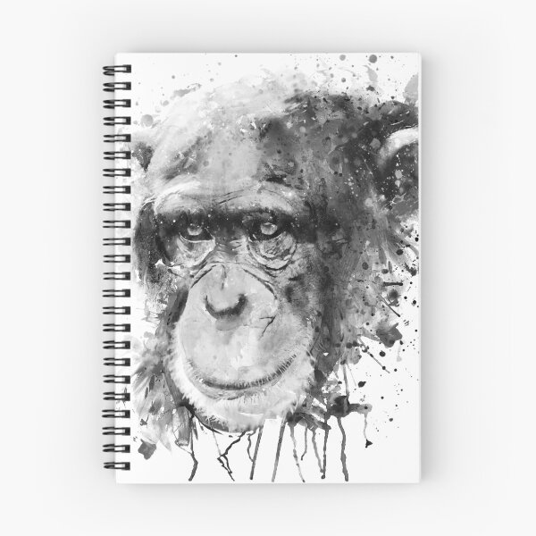 Item preview, Chimpanzee Portrait – Black & White designed and sold by caracatita75.