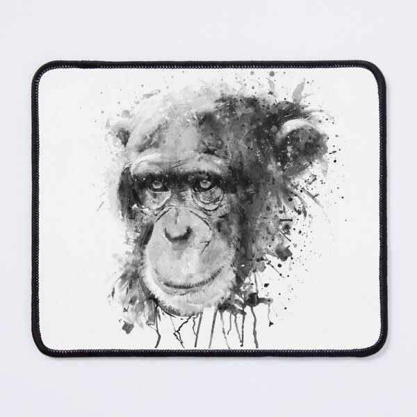 Item preview, Chimpanzee Portrait – Black & White designed and sold by caracatita75.