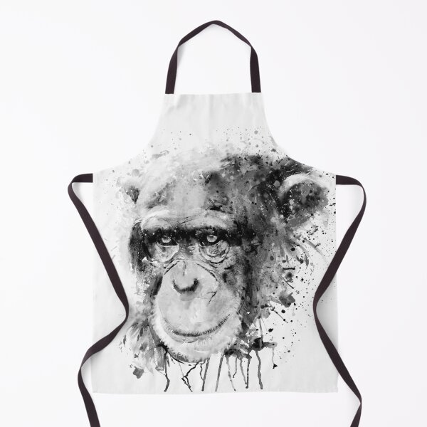 Item preview, Chimpanzee Portrait – Black & White designed and sold by caracatita75.