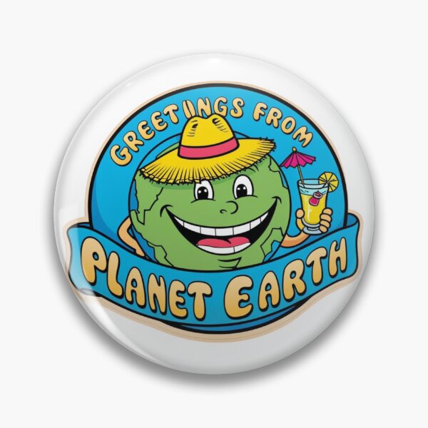 Item preview, Greetings from Planet Earth – Fun smiling planet design designed and sold by StormArte.