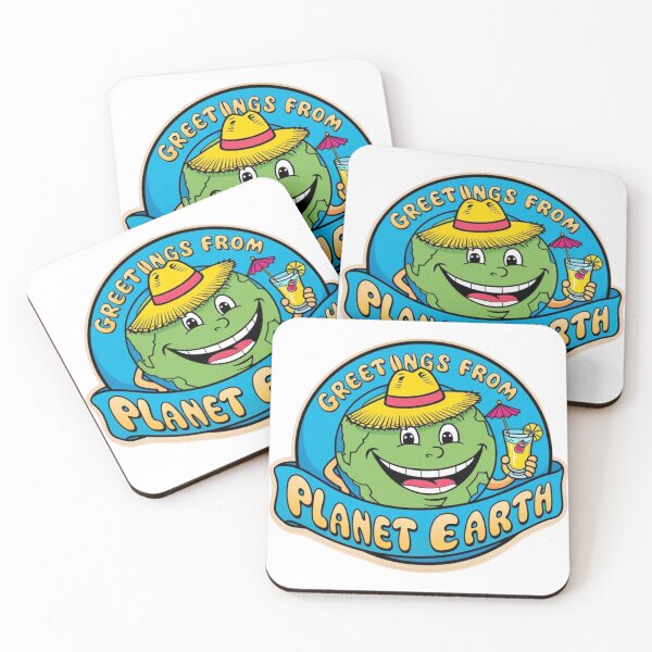 Item preview, Greetings from Planet Earth – Fun smiling planet design designed and sold by StormArte.