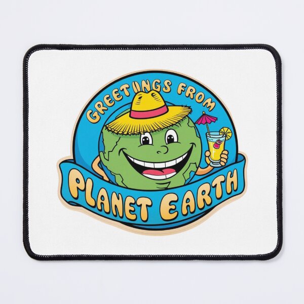 Item preview, Greetings from Planet Earth – Fun smiling planet design designed and sold by StormArte.
