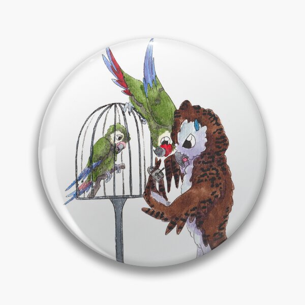 Item preview, parrot prevention illustration designed and sold by Chouetteplanete.