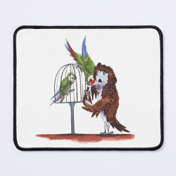 Item preview, parrot prevention illustration designed and sold by Chouetteplanete.