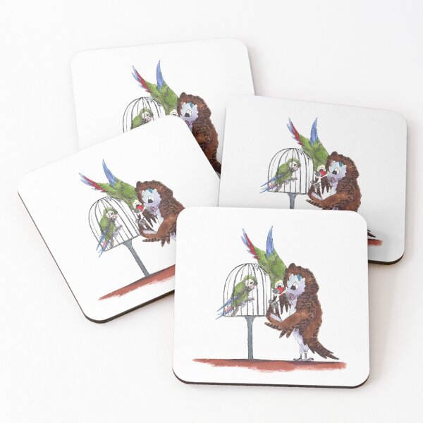 Item preview, parrot prevention illustration designed and sold by Chouetteplanete.