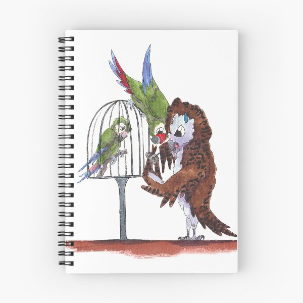 Item preview, parrot prevention illustration designed and sold by Chouetteplanete.