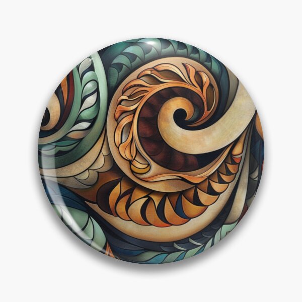 Item preview, New Zealand Māori Paua Pattern Koru Design 410 designed and sold by GrinGalore.