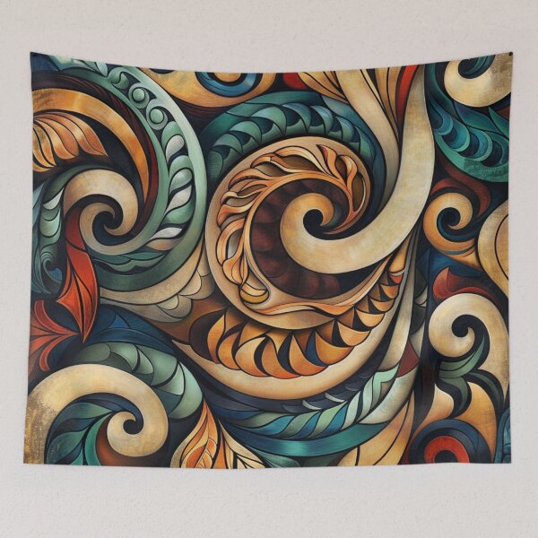 Item preview, New Zealand Māori Paua Pattern Koru Design 410 designed and sold by GrinGalore.