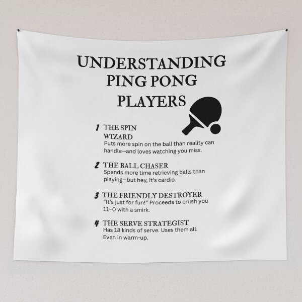 Item preview, Understanding Ping Pong Players – Funny Quotes for Table Tennis Addicts designed and sold by PsyFlow35.