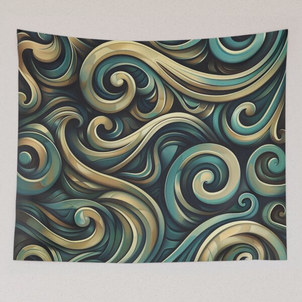 Item preview, New Zealand Māori Paua Pattern Koru Design 411 designed and sold by GrinGalore.