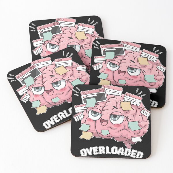 Item preview, Overstimulated Kawaii Brain Cute Mental Overload  designed and sold by ViktoonShirts.