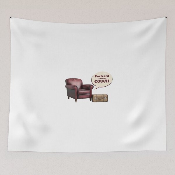 Item preview, Postcard from My Couch – Ironic design for couch potatoes designed and sold by StormArte.