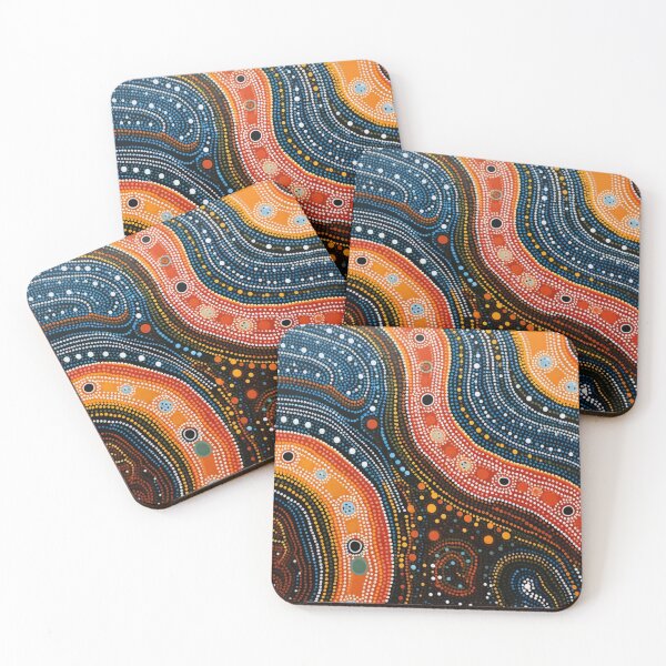 Item preview, Aboriginal Inspired Dot Art - Water Lava Rivers designed and sold by GrinGalore.