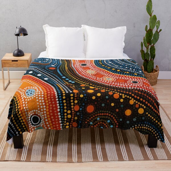 Item preview, Aboriginal Inspired Dot Art - Water Lava Rivers designed and sold by GrinGalore.