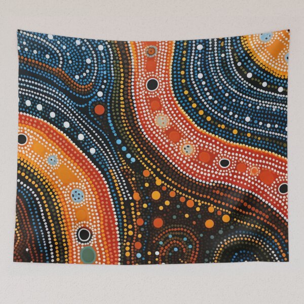 Item preview, Aboriginal Inspired Dot Art - Water Lava Rivers designed and sold by GrinGalore.