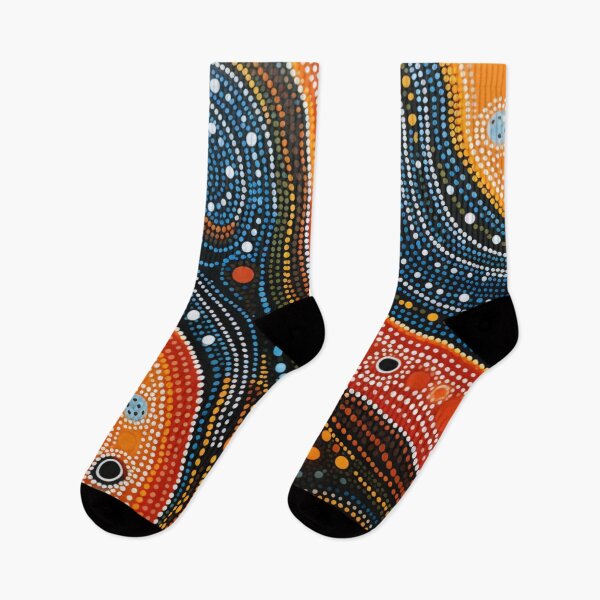 Item preview, Aboriginal Inspired Dot Art - Water Lava Rivers designed and sold by GrinGalore.