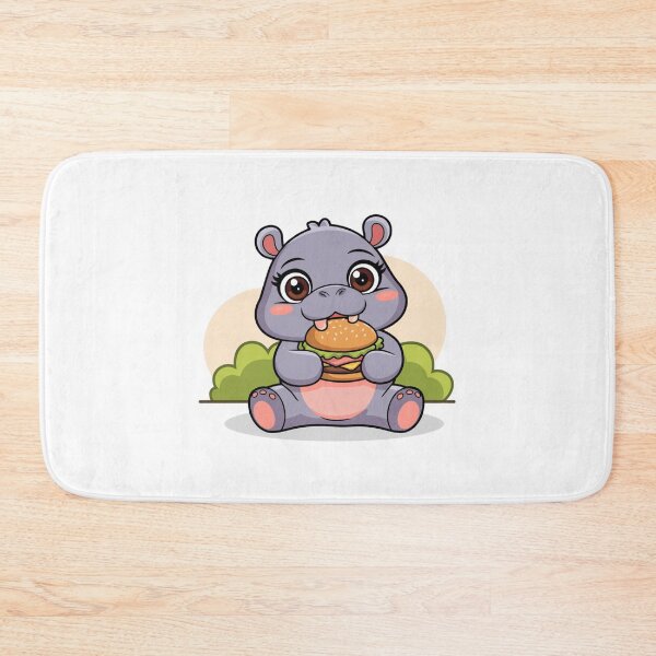 Item preview, hippo eating burger designed and sold by Eternalski.