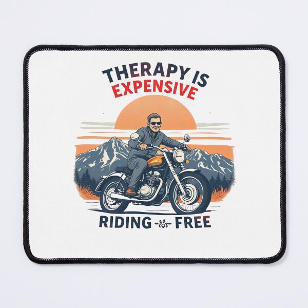 Item preview, Therapy Is Expensive – Retro Biker Tee designed and sold by ARTReMi.