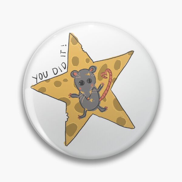 Item preview, Mouse in star cheese ’you did it !’ Text designed and sold by Scribble Catz.