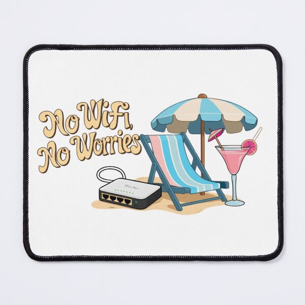 Item preview, No Wi-Fi, No Worries – Relaxed design for digital escapists designed and sold by StormArte.