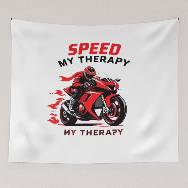 Item preview, Speed My Therapy – Racing Biker T-Shirt designed and sold by ARTReMi.