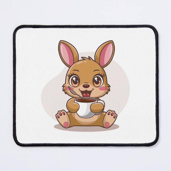 Item preview, rabbit with coffee designed and sold by Eternalski.