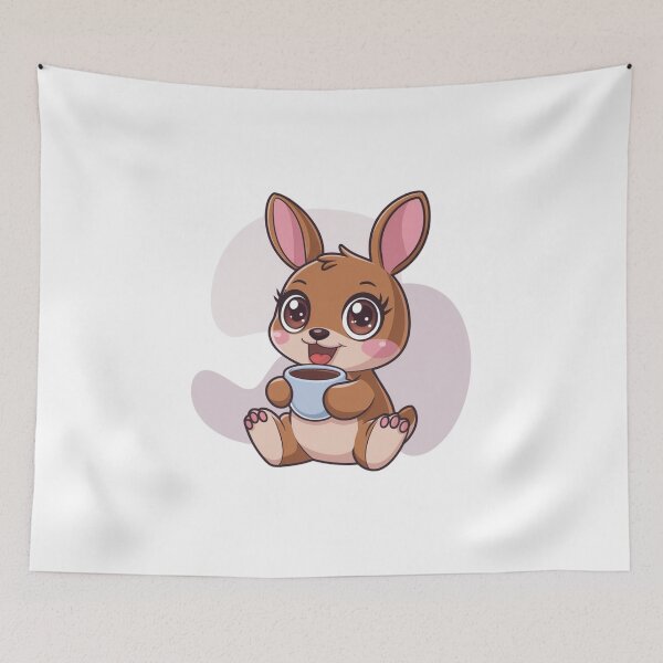 Item preview, rabbit with coffee designed and sold by Eternalski.