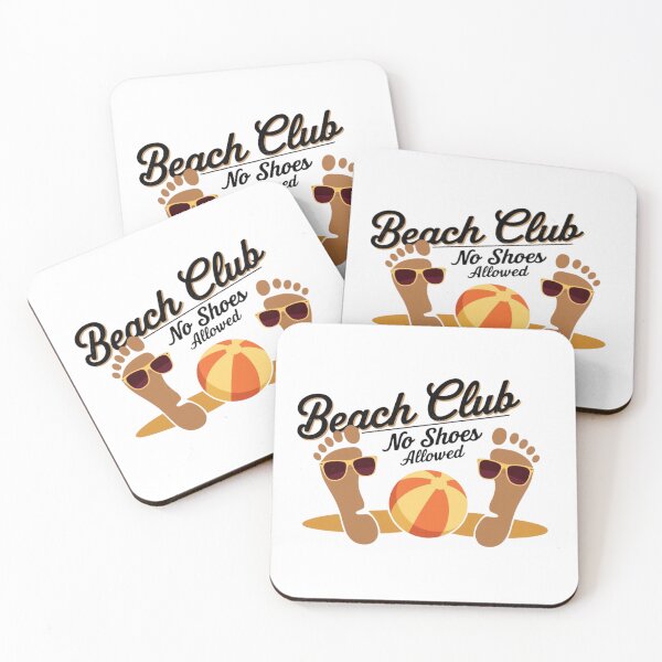 Item preview, Beach Club – No Shoes Allowed – Beachy design with footprints and style designed and sold by StormArte.