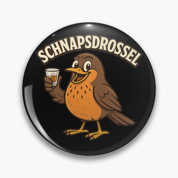 Item preview, Schnapsdrossel – Funny bird with shot glass designed and sold by Print-Zoo.