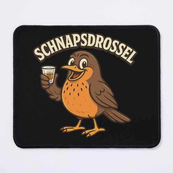 Item preview, Schnapsdrossel – Funny bird with shot glass designed and sold by Print-Zoo.
