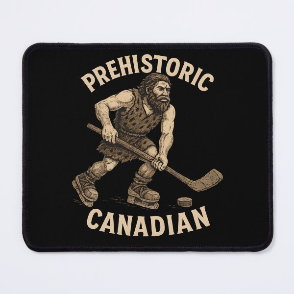 Item preview, Prehistoric Canadian Hockey T-Shirt – Funny Stone Age Ice Hockey Design designed and sold by WAUZ.