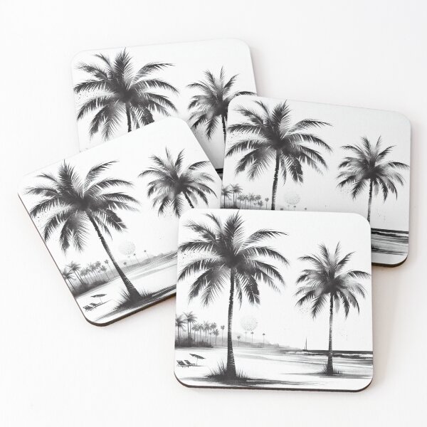 Item preview, Black and White Palm Tree designed and sold by clintang.