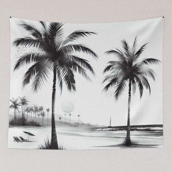 Item preview, Black and White Palm Tree designed and sold by clintang.