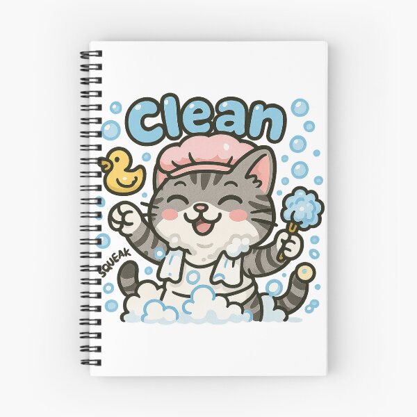 Item preview, Clean Cat – Bubble Bath Time Illustration designed and sold by 奇0904.