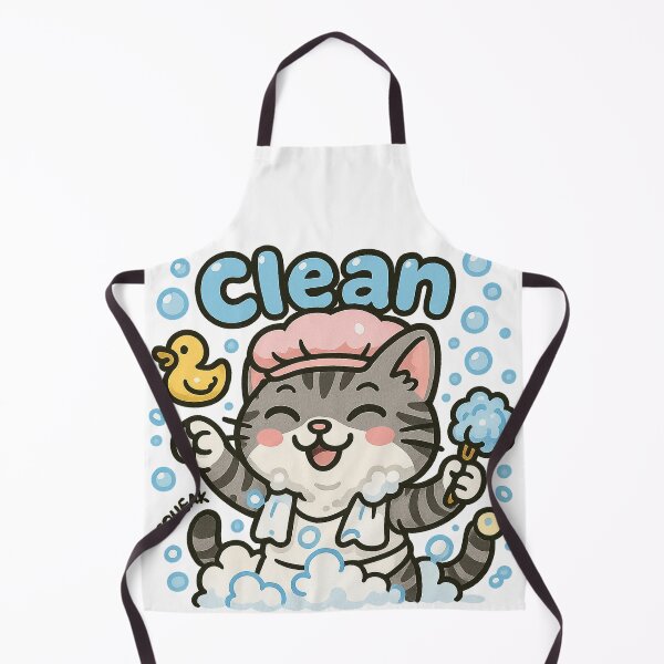 Item preview, Clean Cat – Bubble Bath Time Illustration designed and sold by 奇0904.