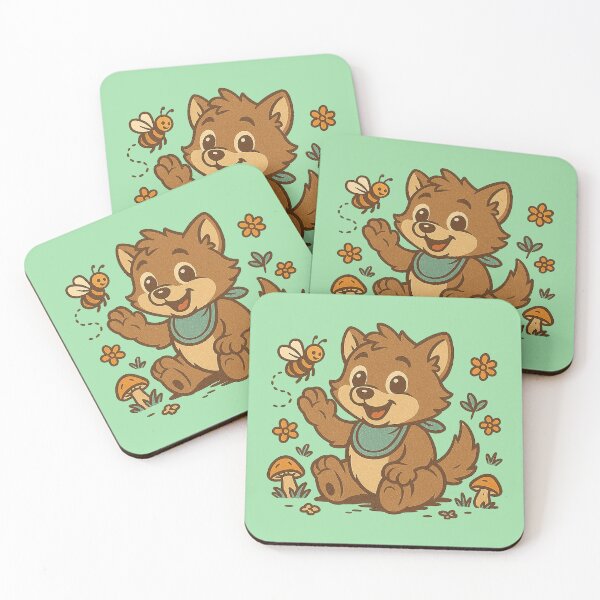 Item preview, Adorable Baby Wolf Waving Hello designed and sold by zzz888.