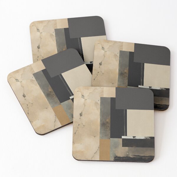 Item preview, Abstract Textured Geometric Collage Composition designed and sold by love-it-buy-it.