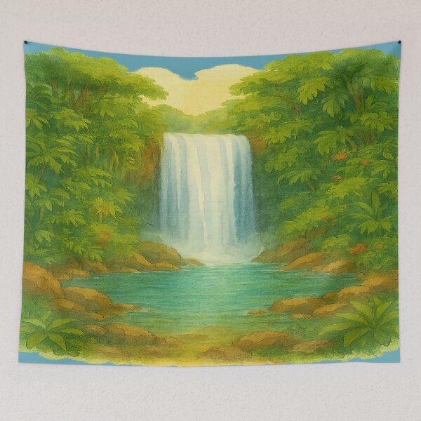 Item preview, Waterfall in Watercolour designed and sold by PixeMeAus.