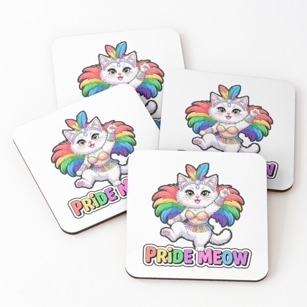 Item preview, Pride Meow Chibi Persian Cat Carnival Sticker | Cute LGBTQ+ Pride Month Art designed and sold by Nuist25.