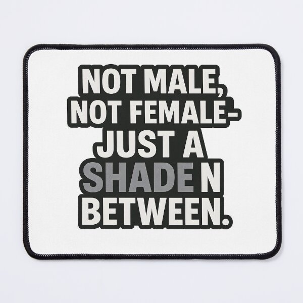 Item preview, Not Male, Not Female – Queer Typography Art designed and sold by Haus Of Sin.