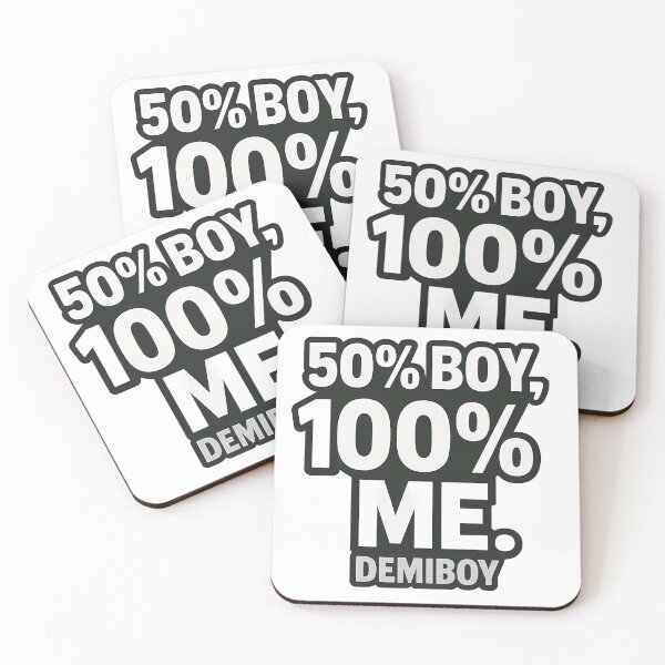 Item preview, 50% Boy, 100% Me – Bold Demiboy Design designed and sold by Haus Of Sin.
