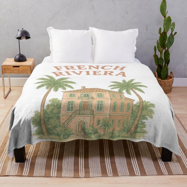 Item preview, French Riviera – Vintage summer house with palm trees designed and sold by GabbyKI261.
