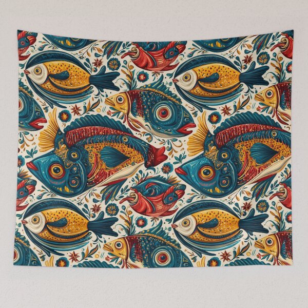 Item preview, Whimsical Surreal Fishscape designed and sold by mittie101.