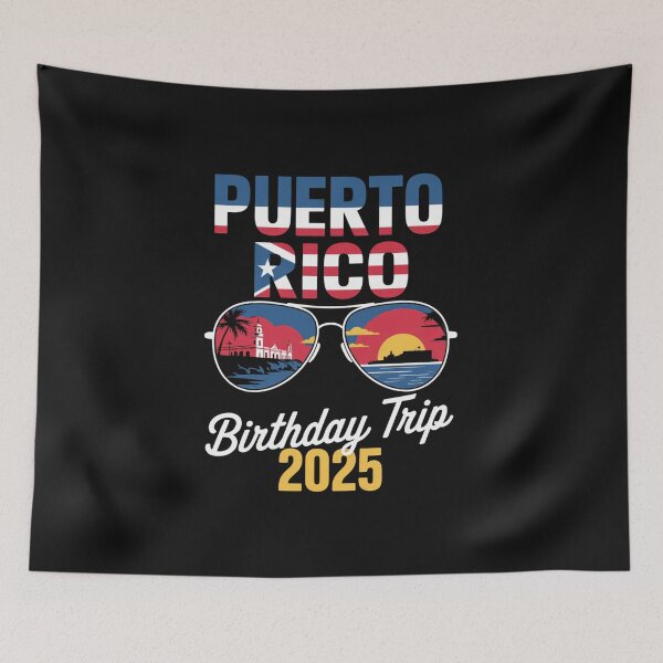 Item preview, Puerto Rico Birthday Trip 2025 T-Shirt | Sunset Vacation Sunglasses Tee designed and sold by COWELLM.