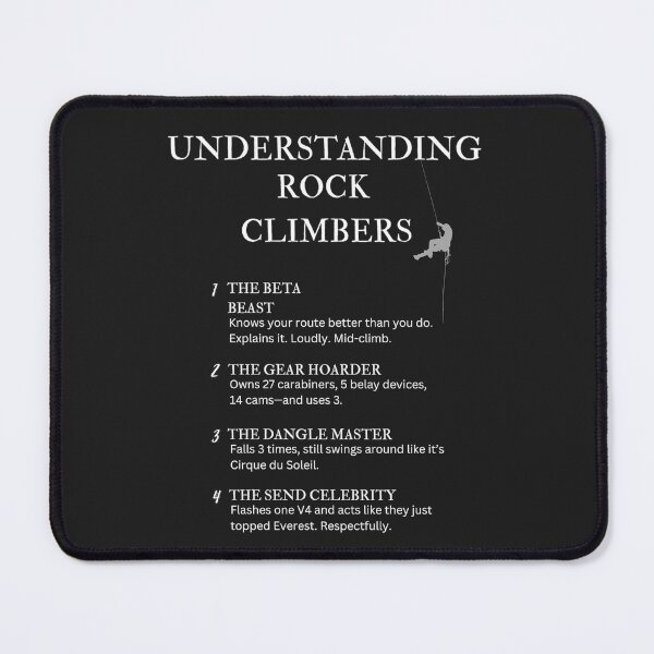 Item preview, Understanding Rock Climbers – Funny Climbing Quotes for Boulder Brains – Black designed and sold by PsyFlow35.