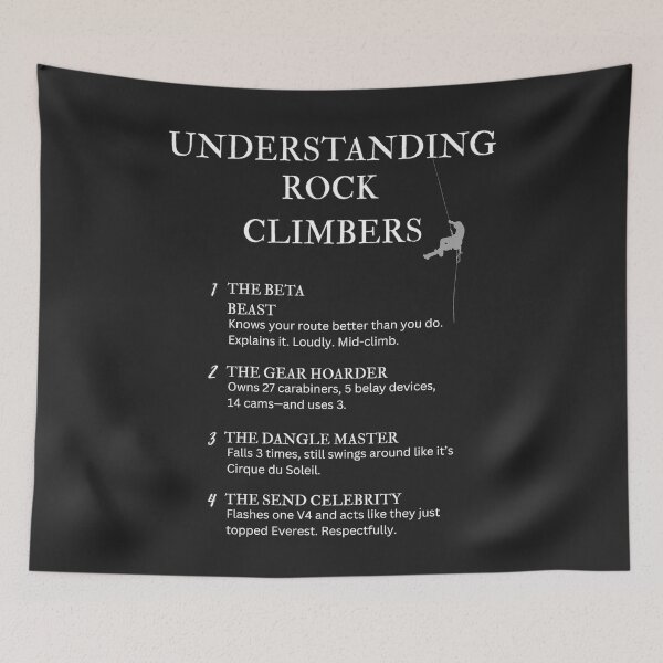 Item preview, Understanding Rock Climbers – Funny Climbing Quotes for Boulder Brains – Black designed and sold by PsyFlow35.
