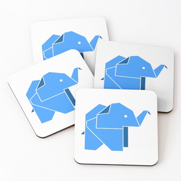 Item preview, Origami Blue Elephant Graphic - Minimalist Animal Art designed and sold by LipsLab.