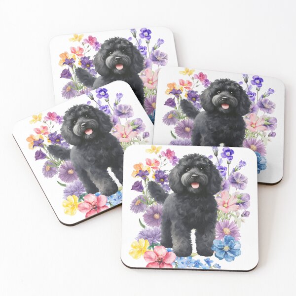 Artikelvorschau, Aquarell Blumen Schwarz Gekritzel entworfen und verkauft von HappyDogPark.