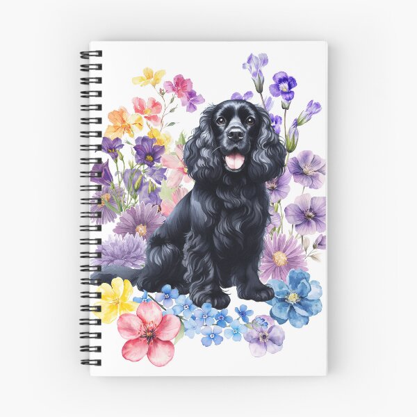 Item preview, Watercolor Black cocker spaniel designed and sold by HappyDogPark.